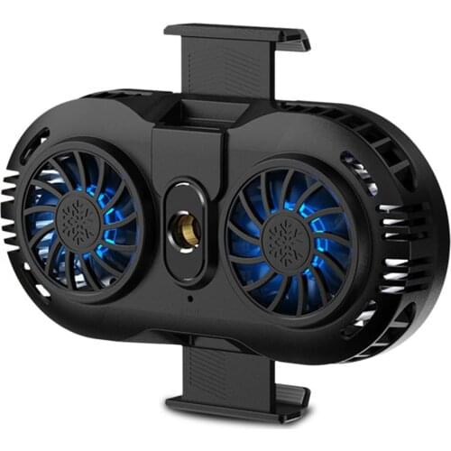 Mobile phone cooler 2 Fan Holder Cooling Pad Gamepad Game Gaming Shooter Mute Radiator Controller Heat Sink For iphone xiaomi
