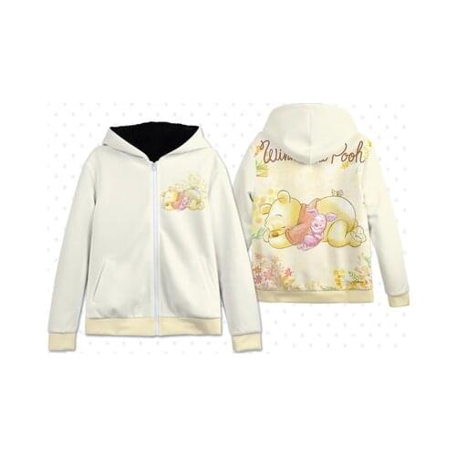 Disney Pooh Eeyore Piglet Fashion Anime Figures Cartoon Products Cosplay Accessories Customized Casual Hoodie Gifts Unisex