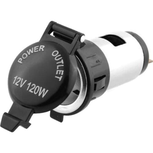Motorbike 12V/120W Power Socket Cigarette Lighter Outlet Plug Plastic Waterproof Dustproof Lid