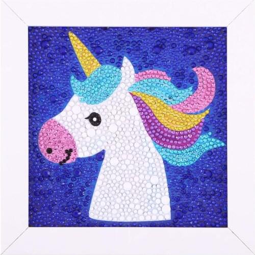 Easy 5D Childrens Diamond Painting Kit for Kids, with Wooden Frame, Full Diamond Painting Digital Kit