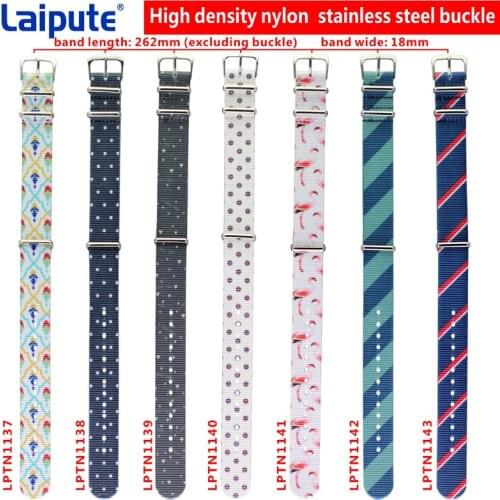 For Nato Nylon Watch Strap 18mm Watchbands Belt Metal Buckle Red Paisley Slip Thru Nylon Watch strap