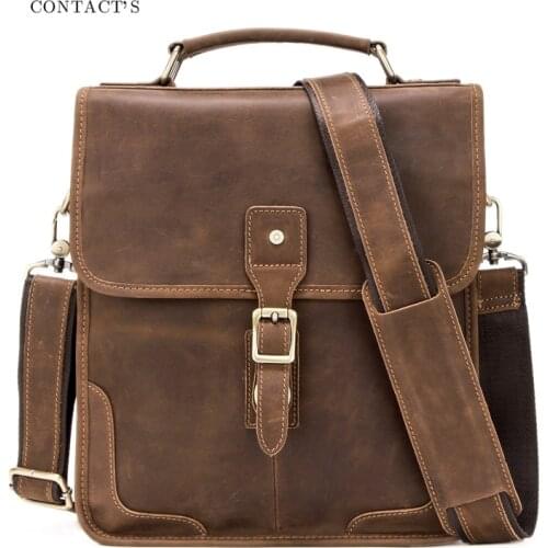 Original Leather Male Fashion handbag Shoulder Messenger bag cross body bags men vintage purses bags for men