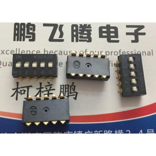 Original new 100% KSD52S dial switch 5-bit SMD 5P 2.54MM spacing horizontal dial coding switch