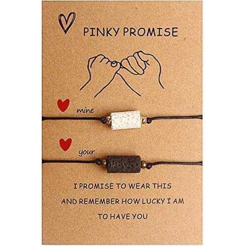 Gift for girlfriend boyfriend Volcanic rock bracelets romantic love gift anniversary present party favor Valentines day gift