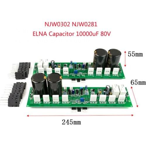 PR-800 1000W Class A/AB NJW0302 NJW0281 ELNA10000uf/80VHIFI Dual Amplifier Finished Board