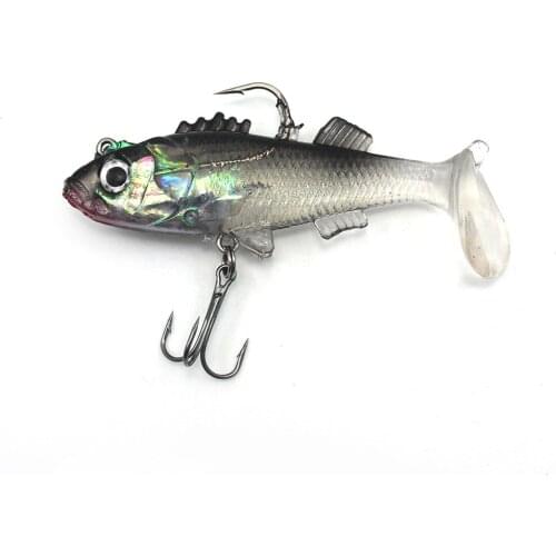 DONQL 1Pcs Fishing Lure 3.15"/ 16g Lifelike Swimbait Crankbait Minnow Baits Tackle High Quality Soft Baits With Crank 2 Hooks