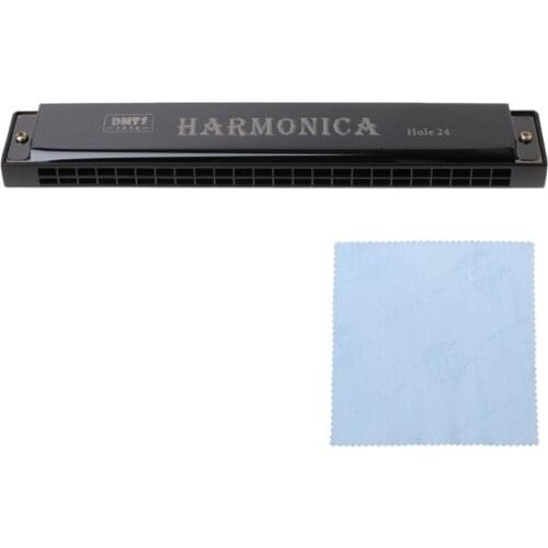 Professional 24 Hole Harmonica Key of C Mouth Metal Organ for Beginners