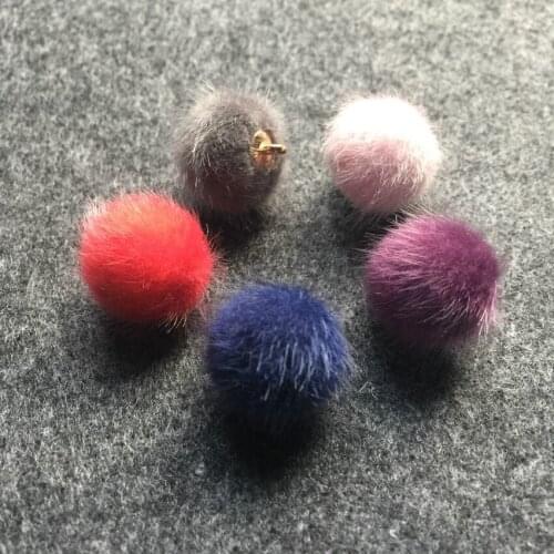 5pcs/Lot 20mm Pompoms Ball Buttons Fur Sweater button Garment buttons DIY Hair Accessory Decorative button