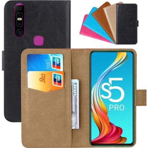 Luxury Wallet Case For Infinix S5 Pro PU Leather Retro Flip Cover Magnetic Fashion Cases Strap