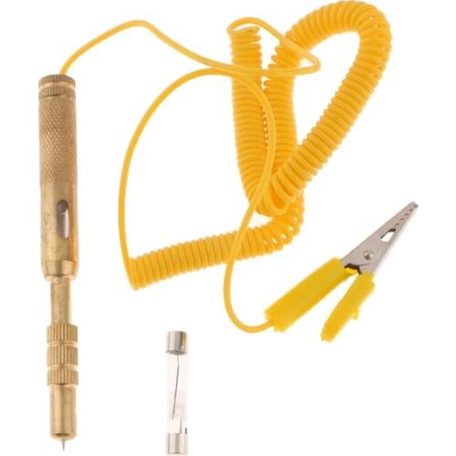6V 12V 24V DC Car Truck Motorcycle Circuit Voltage Tester Fuses Test Pen Diagnostic Tool Volt Tester Pen Yellow