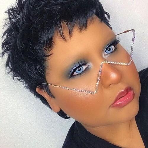 Ultra-light Fashion Diamond Cat Eye Glasses Frames Women Trending Brand Glasses Alloy Shiny Crystal Eyeglasses Female Oculos De