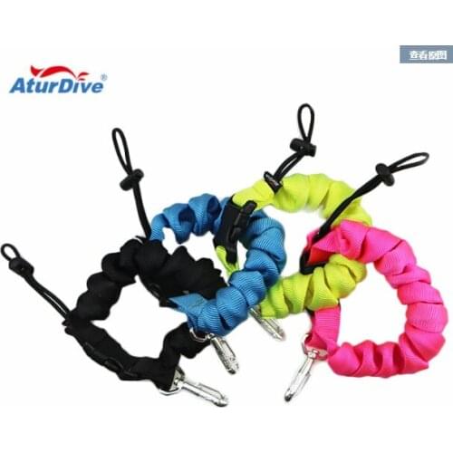 Scuba diving rope camera lanyard, stainless steel buckle spring hand rope ribbon new high strength