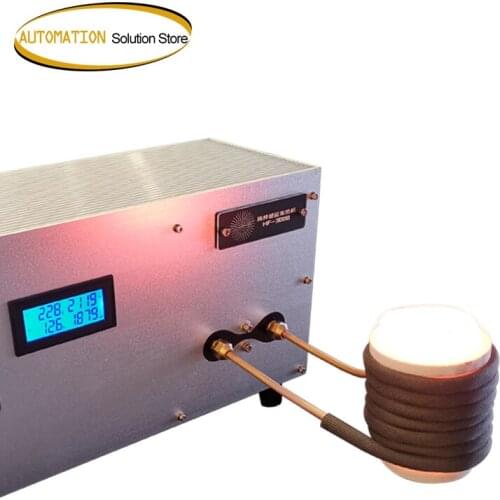 3000W ZVS high frequency induction heating machine melting gold silver furnace iron parts quenching and annealing+ Crucible