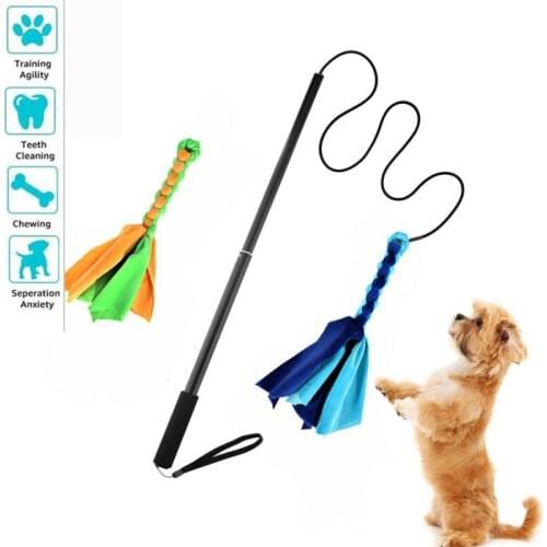 Funny Dog Toy Retractable Wand Pet Interactive Toys For Dogs and Cats Get More Exercise Interactive Cat Toys