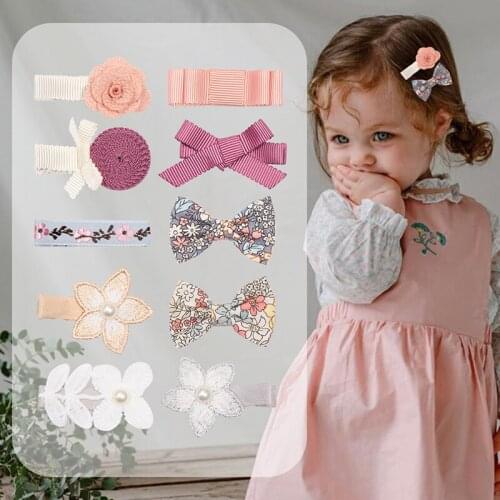 Girl Hairpin Fashion Cute Hair Accessories Flower Bow Hair Clip Headwear Korean Style Children Hairpin WT304