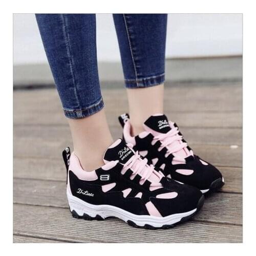 Women Shoes 2020 New Black Platform Sneakers Women Casual Shoes Harajuku Basket Femme