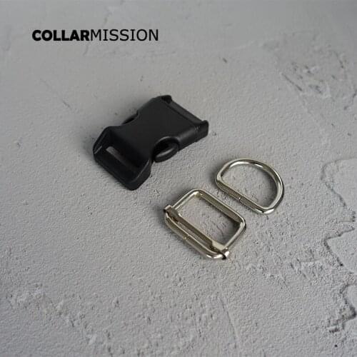 10sets/lot (Release buckle+metal adjust buckle+D ring/set)Metal unwelded D Ring 25mm adjuster slider DIY dog collar accessory
