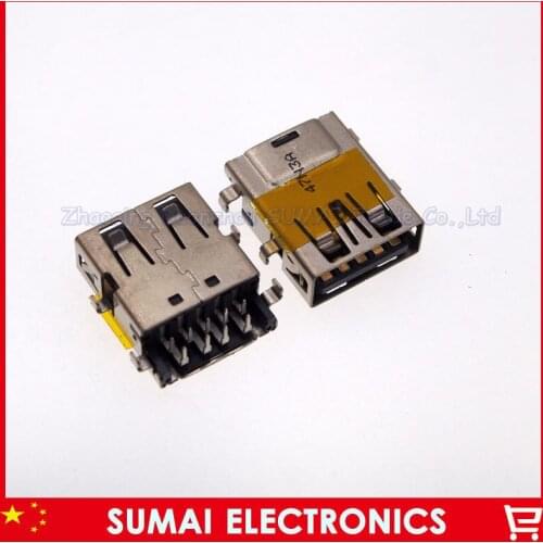 10pcs/lot Original New 3.0 USB Port Jack wire socket for lap-top HP ACER SAMSUNG DELL SONY TOSHIBA etc Four Fix Foot Copper up