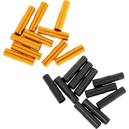 20Pcs 4mm Aluminium MTB Road Bike Brake Cable Cap Bicycle Shift Cable Derailleur Shifter Cable End Tip Caps Cover Black Golden