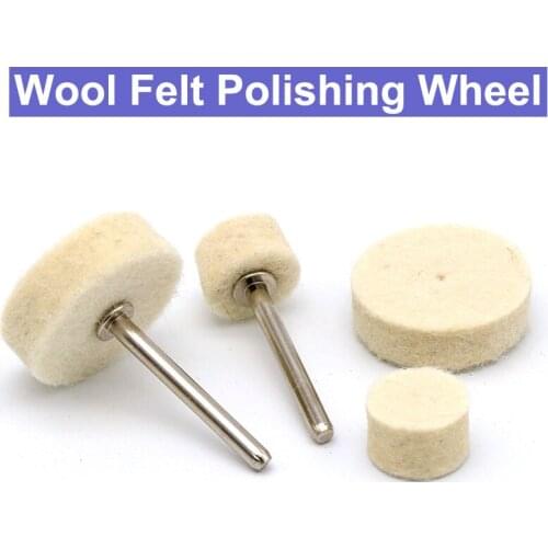 20pcs Wool Felt Polishing Buffing Wheel Grinding Polishing Pad With 2pcs 3.2mm Mandrel For Dremel Rotary Tool Dremel Accessories