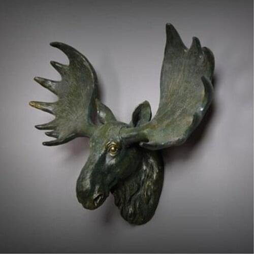 2021 Creative Nordic Retro Moose Statue Wall Sticker, Home Office Restaurant Wall Decoration Gift