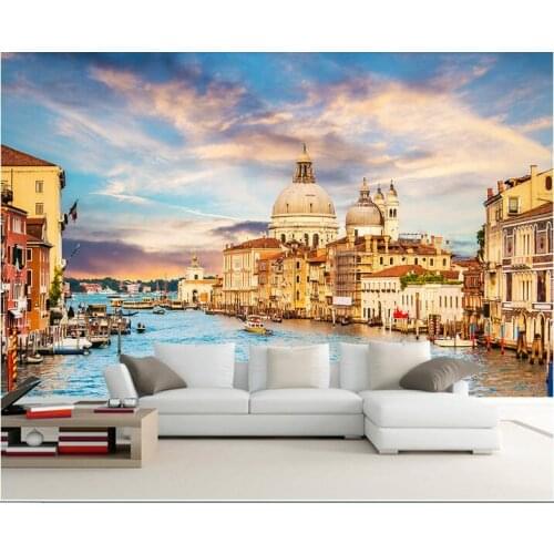 3d wallpaper custom photo mural Water city painting background 3d wall murals wallpaper for living room home decor