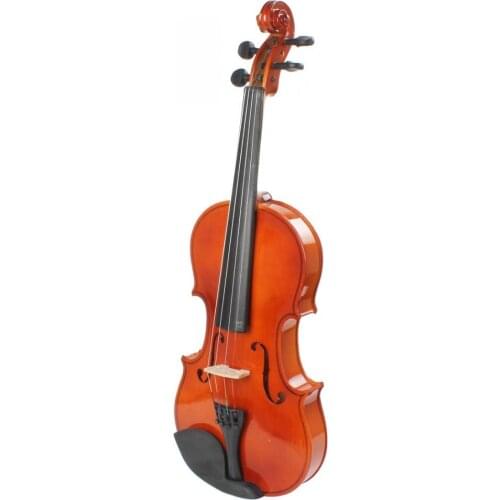 4 / 4 Full Size Natural Acoustic Violin Fiddle with Case & Bow & Rosin for Violin Beginner Stringed Instruments