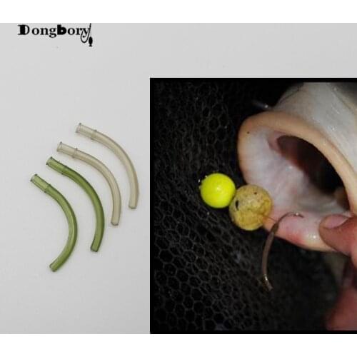 40pcs Carp Fishing Accessories Withy Pool Hook Aligner Rubber Hook Sleeve Line Aligner Terminal Fishing Tackle Hair Rig Swivel
