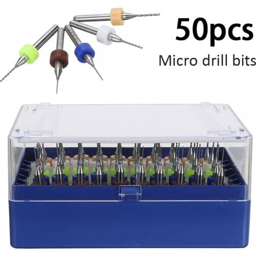 50pc 0.5mm-0.9mm Micro Drill Bits Print Circuit Board Carbide Micro Drill Bits For Tools Accessories