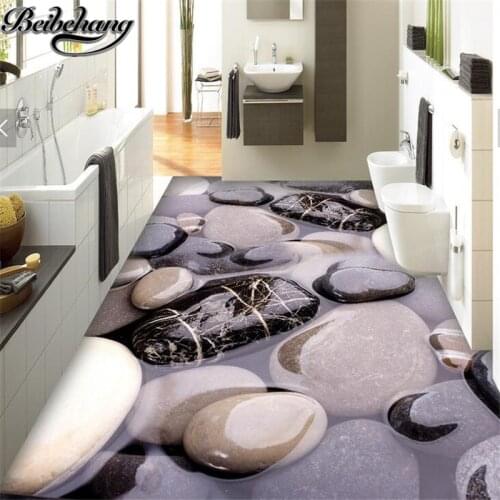Beibehang custom Large flooring 3d self-adhesive stone cobblestone bathroom decoration 3D art flooring papel de parede wallpaper