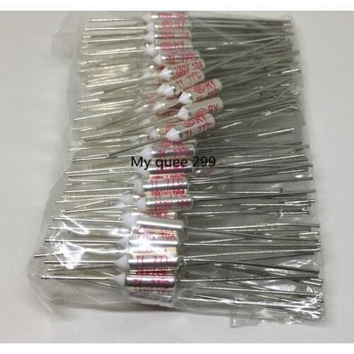 Free Shipping RY 100pcs/lot New Micro thermal fuse 10A 250V RY 77 Degrees Tf 77 C Mini temp fuse metal shell Thermal Cutoff
