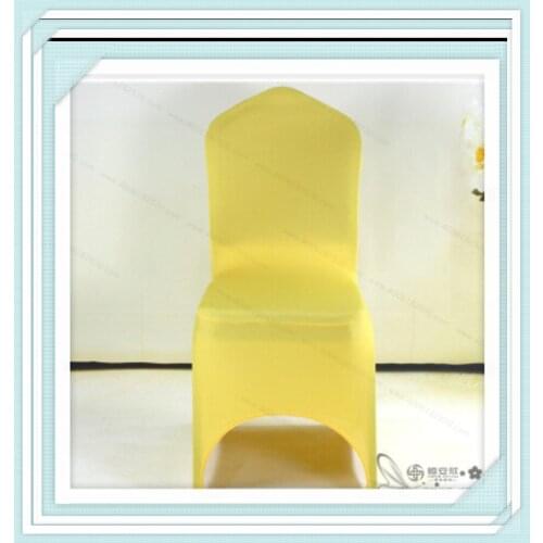 FREE POSTAGE YELLOW/ COFFE COLOR SPANDEX CHAIR COVER LYRCA COVERS FOR BANQUET WEDDING RECEPTION PARTY CC-67