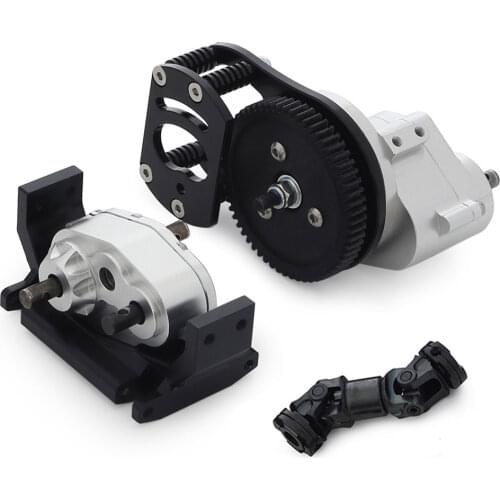 D90 CNC Metal Transmission Transfer Case Gearbox for 1/10 RC Crawler Car RC4WD Gelande II FJ40 G2 D110 Defender