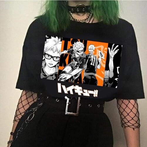 Haikyuu Anime Unisex Tops Tees Short Sleeve Casual Men Tshirt Clothes Male