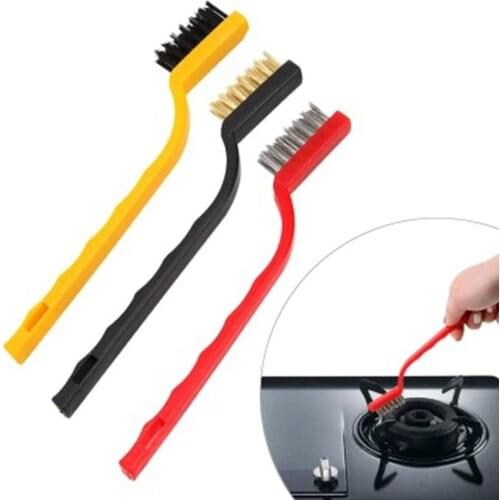 Kitchen Long Handle Gas Stove Cleaning Brush Cooker Cleaning Small Brush Pot Bowl Decontamination Brush