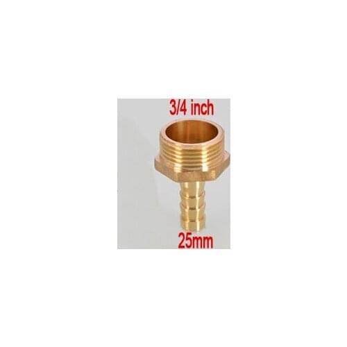 25mm Hose Barb to 3/4" inch male BSP Thread DN20 Brass Barbed coupler Fitting 25mm gas CORRUGATED Coupling Connector Adapter