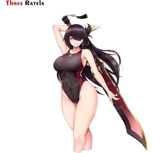 Three Ratels A146 Paimon And Beidou Genshin Impact DIY Decal For Suitcase Luggage Laptop Motorcycles Car Decoration Sticker