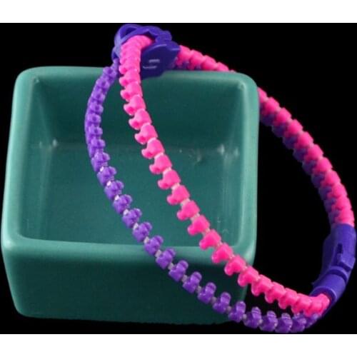 2021 New Mixed Color Kids Friendship Fidget Zipper Bracelets Sensory Toys Fashion Jewelry
