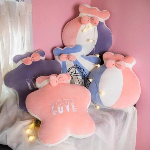 New Lovely 1pc 40CM Huggable Super Soft Colorful Plush Baby Sleeping Pillow Stuffed Cartoon Star Shell Soft Sofa Cushion