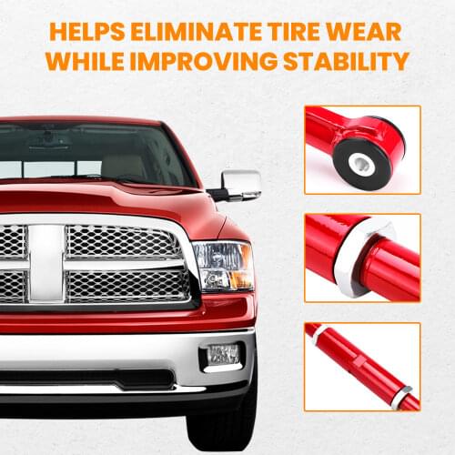 For Dodge Ram 2500 3500 HD 2003-2013 Adjustable Track Bar 0"-3" Lift red