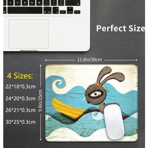 Surfing Waves Swirls Mouse Pad DIY Print Surfing Surf Waves Carrot Sea Water Sport Boy Children S Art