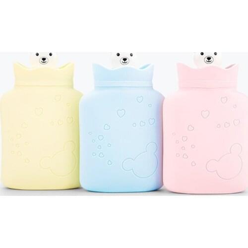 Silicone Water-filling Hot Water Bottle Girls Cartoon Feet Hand Warmer Cute Bear Microwave Heating Bag Warming Accessories