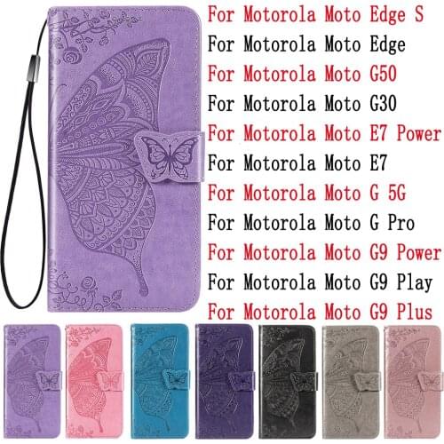 Sunjolly Leather Case Flip Card Wallet Stand Cover for Motorola Moto Edge S G50 G30 E7 Power G 5G Pro G9 Power Play Plus