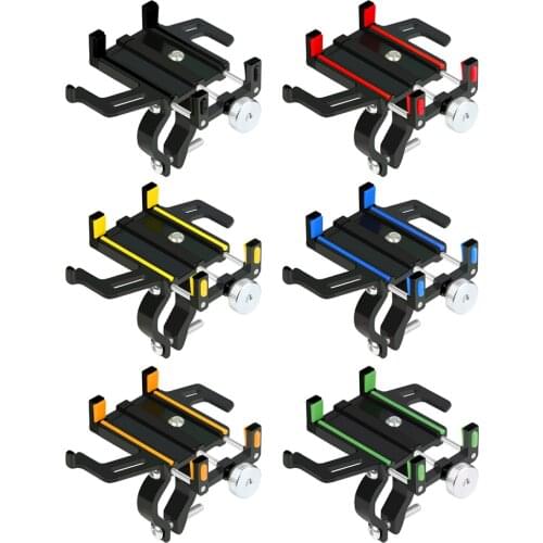 Bike Phone Holder 4-Claw Aluminum Alloy Bicycle Motorcycle Smartphone Mount Bicycle Stand Scooter Motorcycle Support
