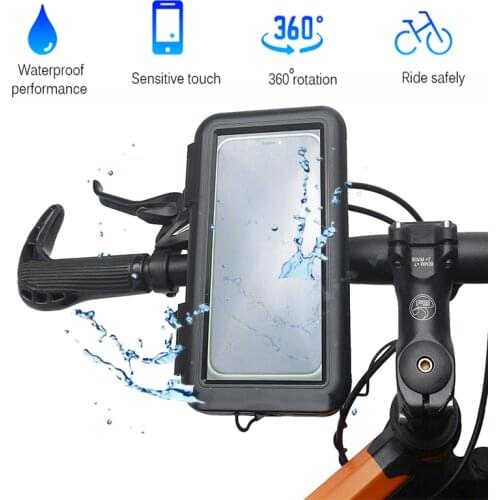 Waterproof Bicycle Phone Holder Bag Case MTB Bike GPS Navigation Stand Handlebar Mount For 6.5 inch Mobile Phone Support Pouch
