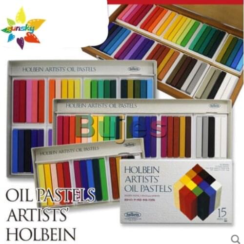Japan Holbein Artist oil pastel 15 / 25 / 40 / 50 / 100 color oily pastel soft texture bright color professional art supplies