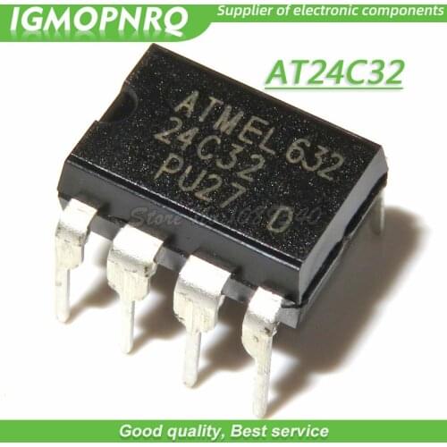 10pcs/lot AT24N32 AT24C32N 24C32N 24C32 DIP-8 EEPROM (4096x8) 32K 1.8-5.5 new original