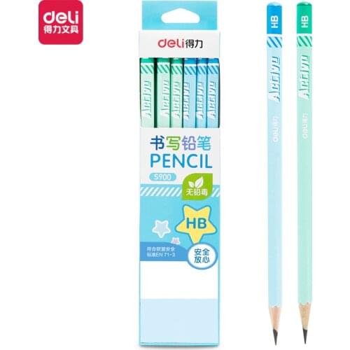 Deli 12pcs Wooden Lead Pencils HB Pencils Stationery Office & School Supplies Wood pencil for student drawing writing