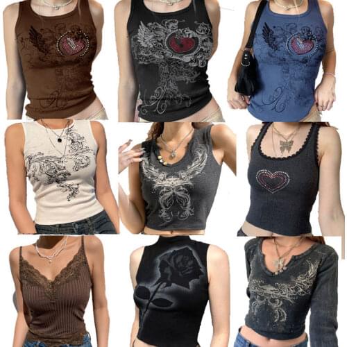 2021 Bustier Clothes Y2k Corset Tank Crop Top Women Cyber Summer Sexy Aesthetic Grunge Fairy Core 90s Clothing Ropa Fairycore