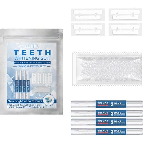 Beautiful Teeth Suit 4 Pairs Tooth Whitening Strip 4pcs Remove Tooth Stains Whiten Tooth Pen Professional Yellow Teeth Remover